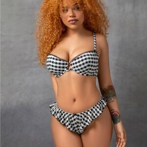 Nwt savage x fenty 34B bra Gingham balconette bra